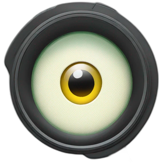Magnifier under camera emoji