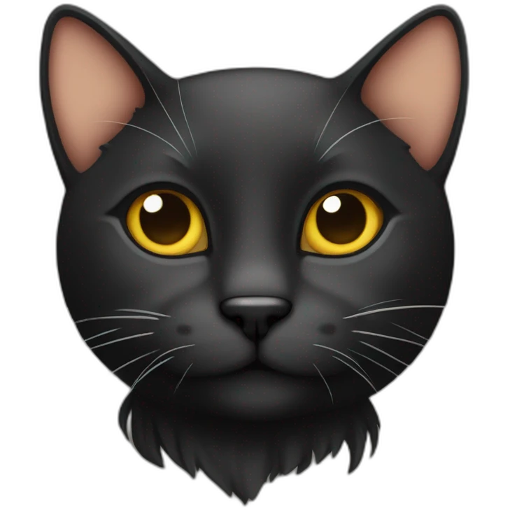 Gato completamente negro y pequeño  emoji