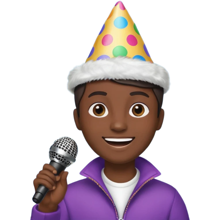 microphone for group karaoke with people emoji