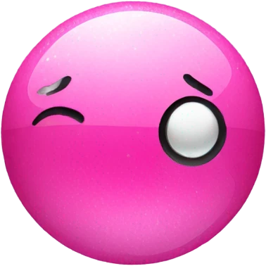 Pink pool ball with glitter  emoji