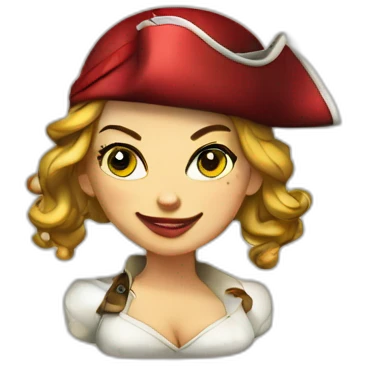 Pin-up pirate emoji