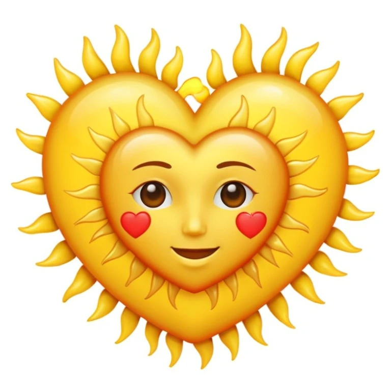 sun themed heart emoji