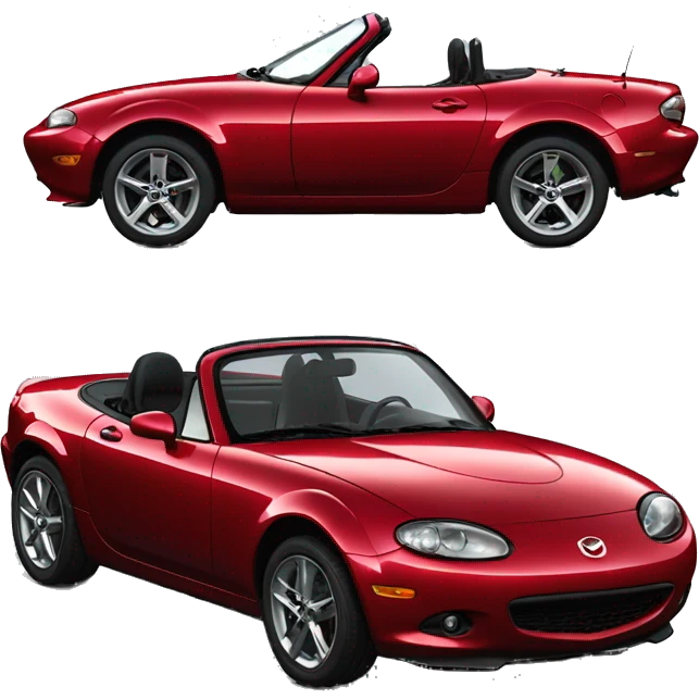 Mazda miata 2022 cherry red cabriolet  emoji