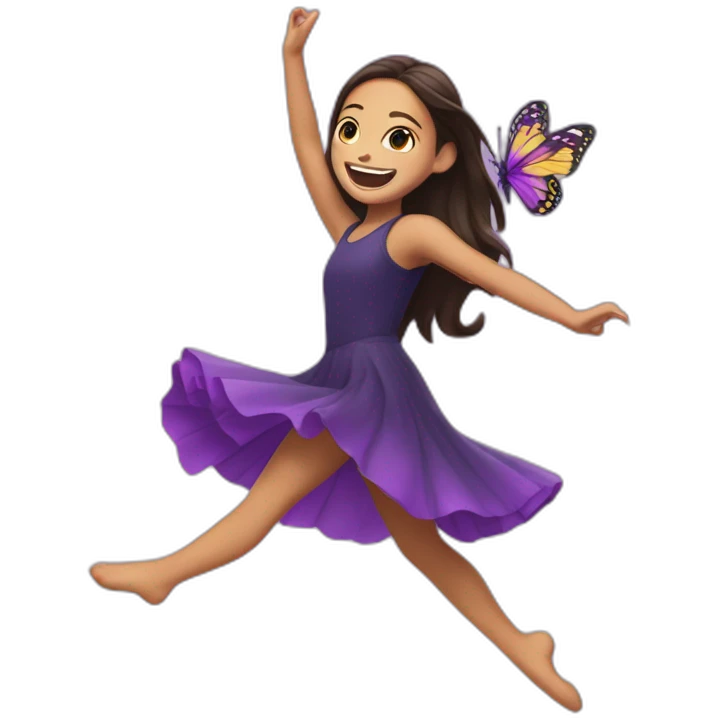 Olivia Rodrigo dancing with purple butterfly  emoji