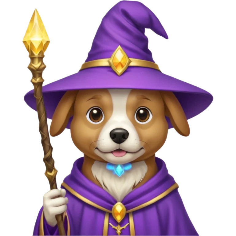Dog wizard emoji