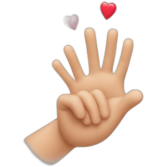 Coeur avec des mains emoji
