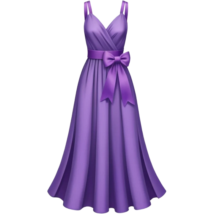 purple ribbon dress emoji