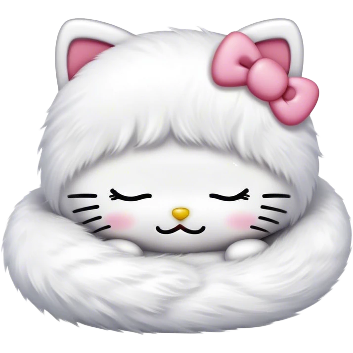 Hello kitty sleeping emoji