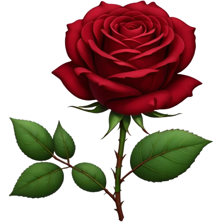 Dark red rose emoji
