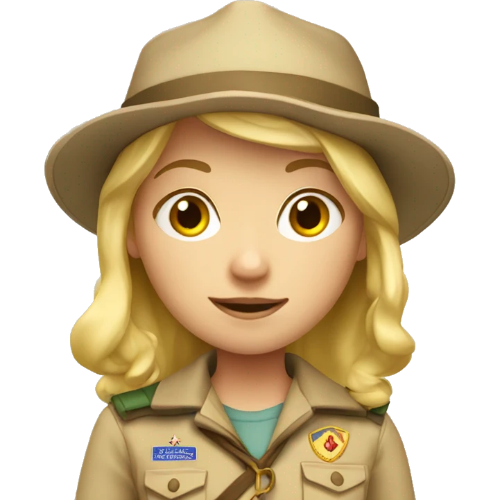blonde scout girl  emoji