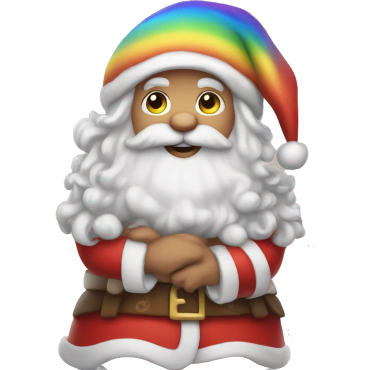 santa claus rainbow emoji