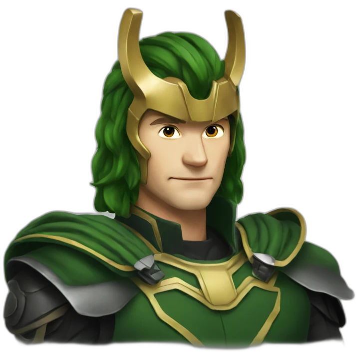 Loki with his helmet emoji