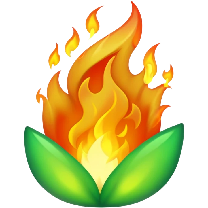 Green fire emoji
