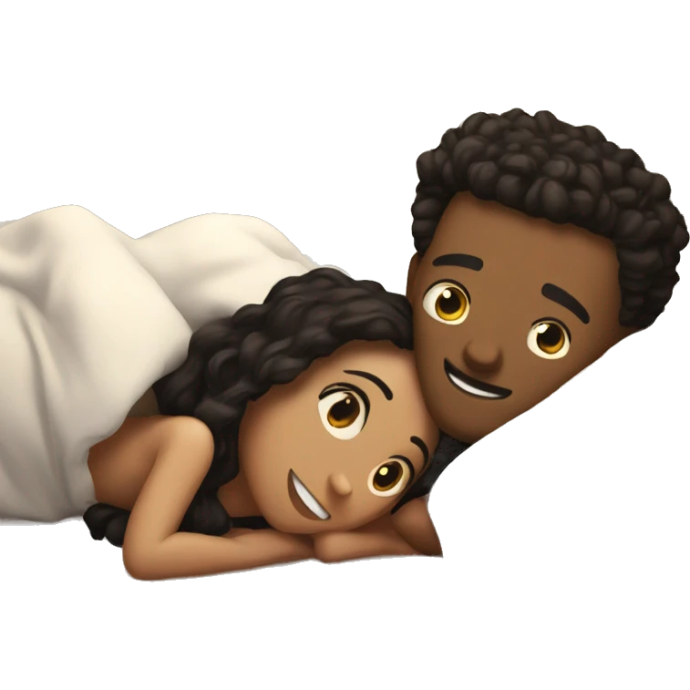 Me and my lovely boyfriend lie in the bed emoji