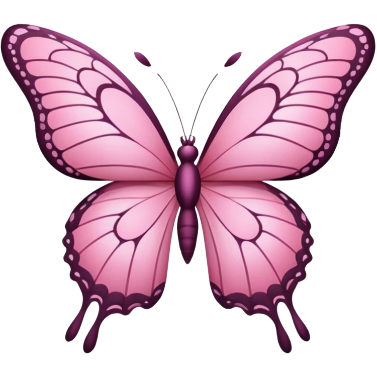 Pink butterfly emoji