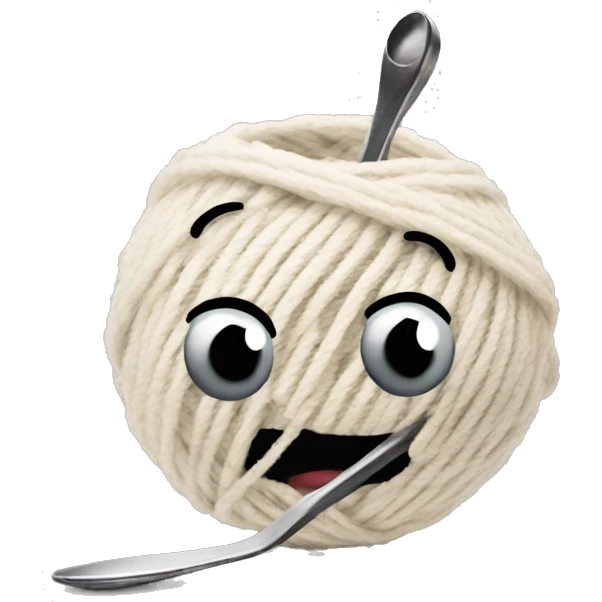  Evil Yarn ball with a spoon emoji