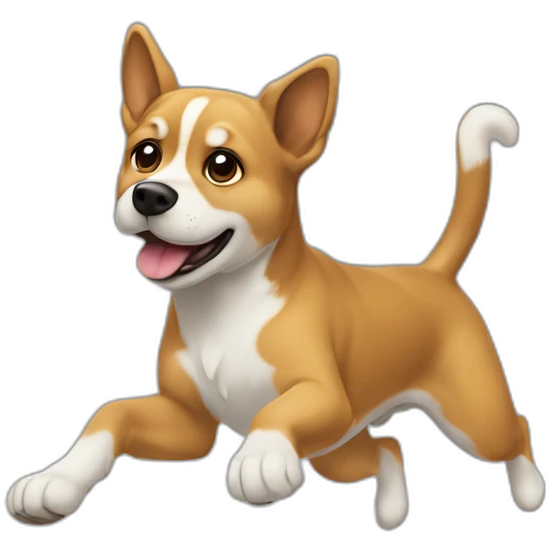Chien qui saut emoji