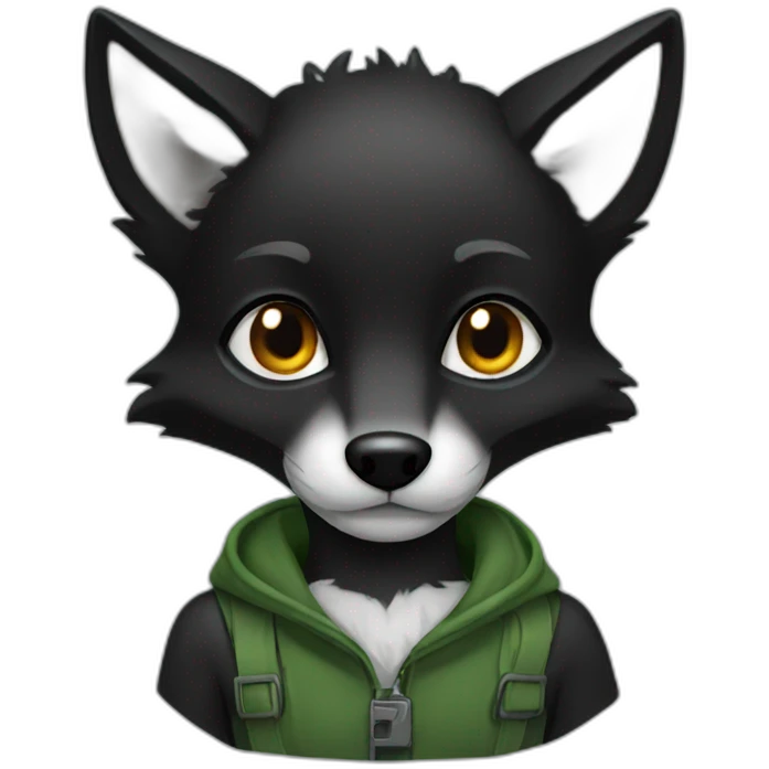Black fox emoji