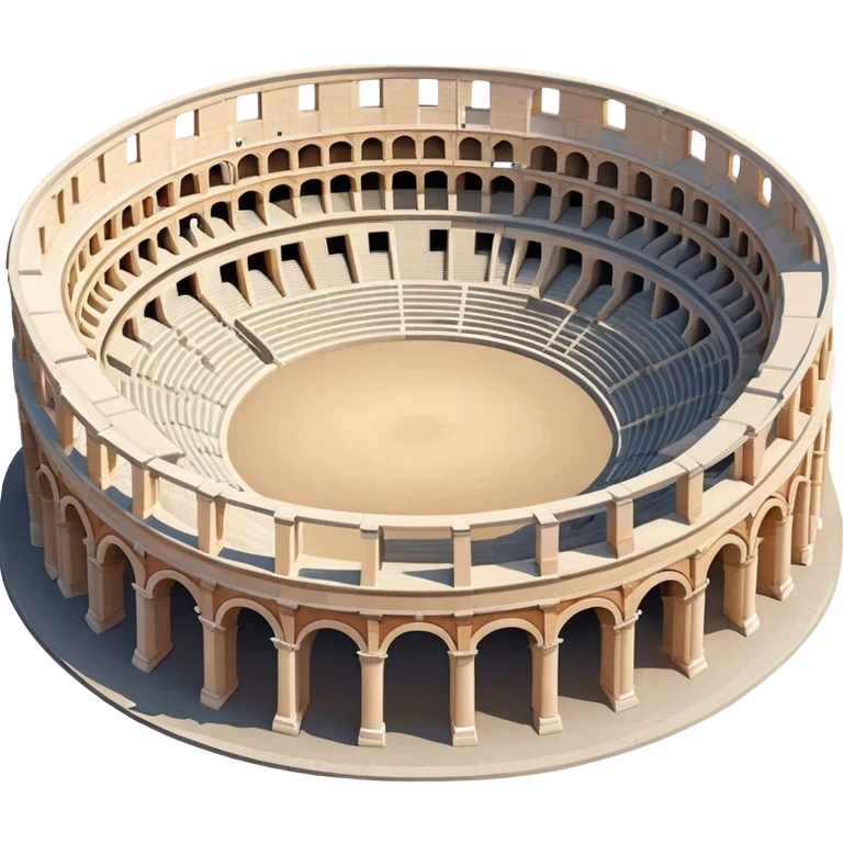 Realistic Pula Arena Landmark Emoji, featuring the grand Roman amphitheater with its large stone arches and well-preserved outer walls. emoji