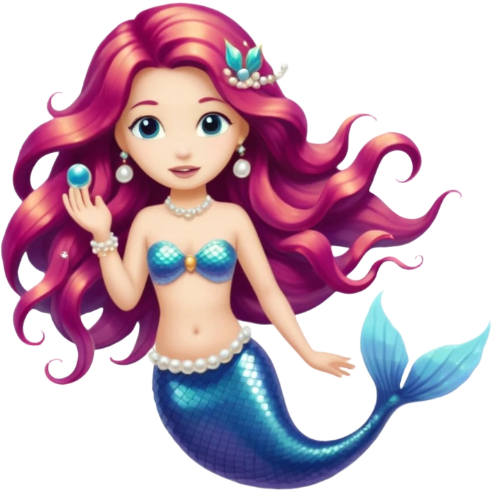 Mermaid with pearls emoji