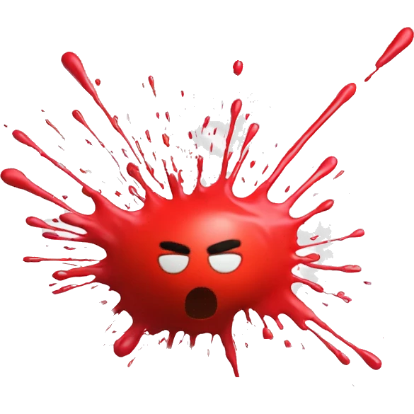 Red paint splash splatter  emoji