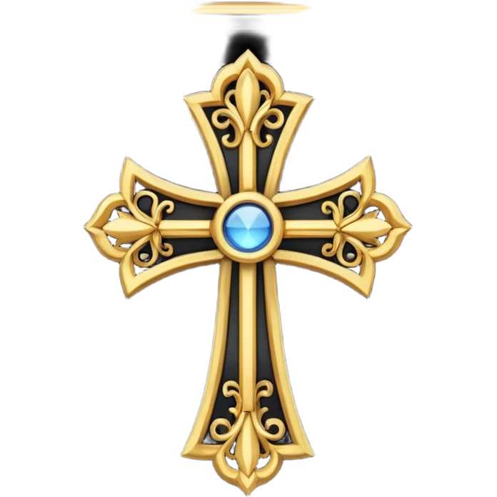 Croix a trois branches en haut emoji