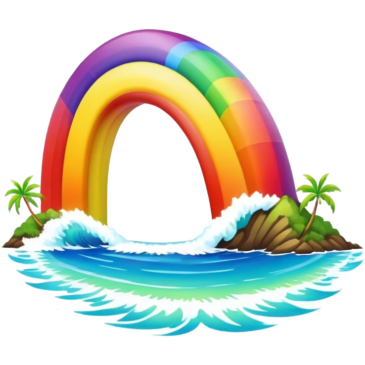 Hawaiian rainbow scenery emoji