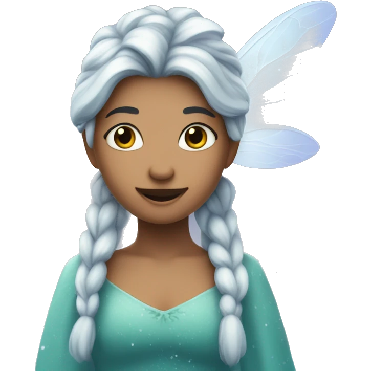 The fairy who makes the first snow fall emoji