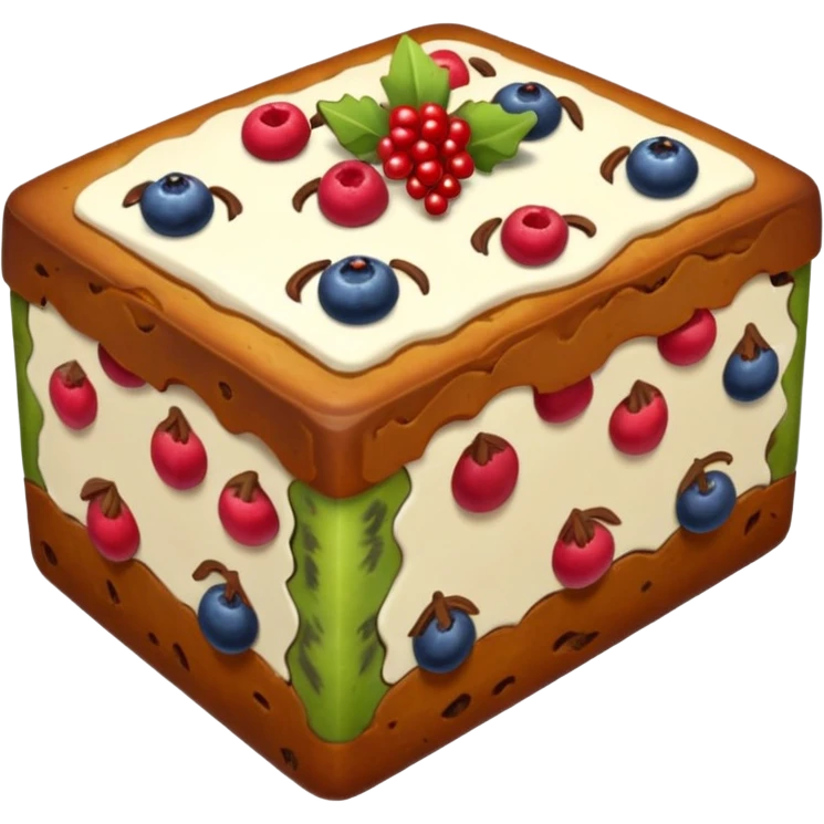 Fruitcake is bad grrr emoji