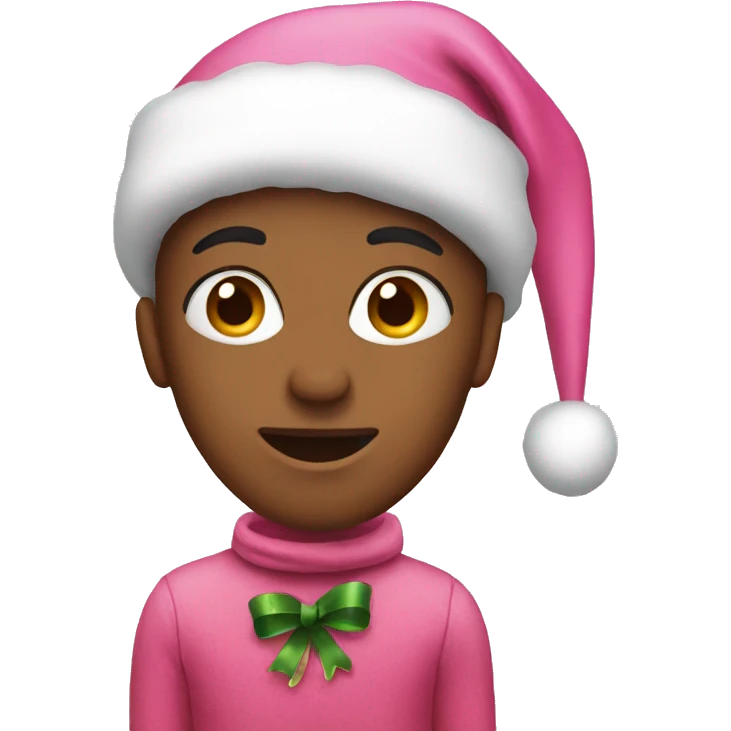 pink, christmas emoji
