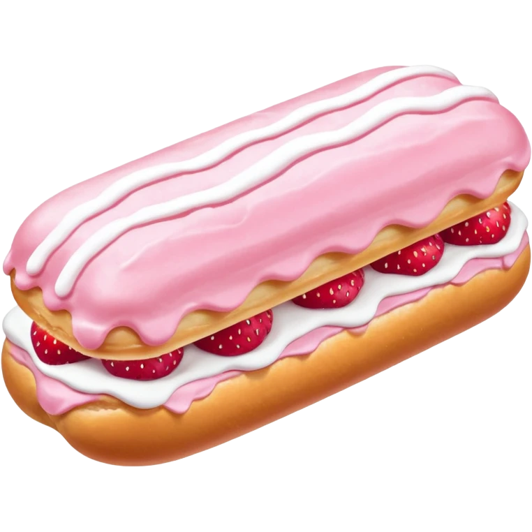 Strawberry frosting éclair























 emoji