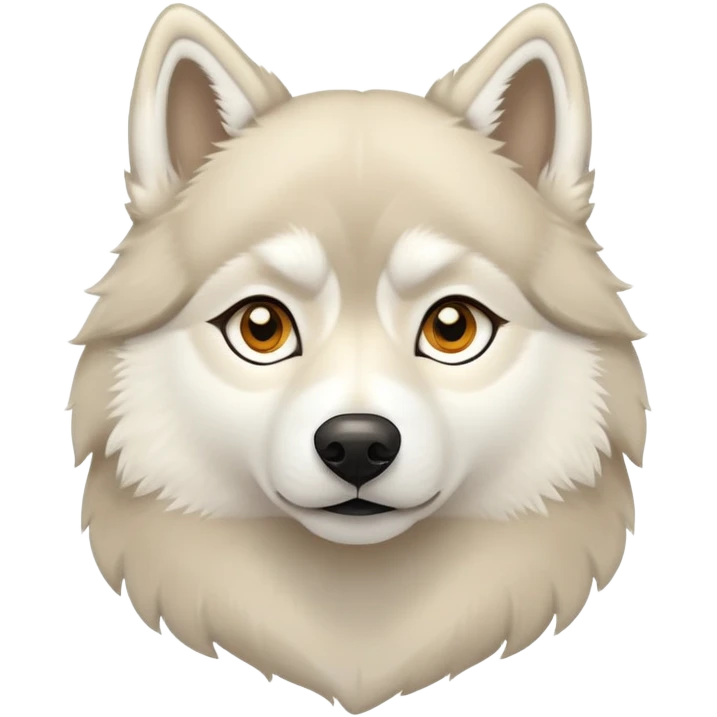Beige Husky Hindi g   emoji