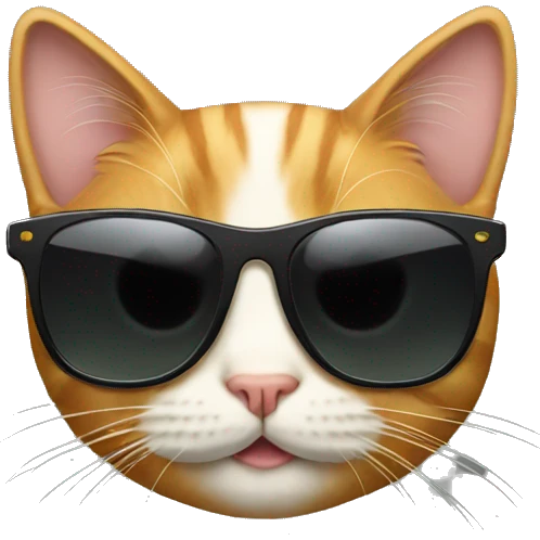 Cat with sunglasses emoji