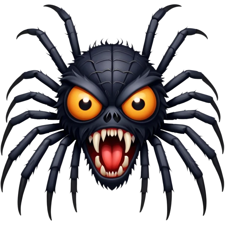 giant spider monster with fangs emoji