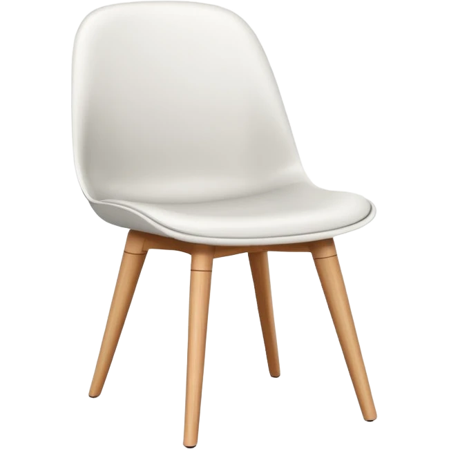 modern white chair with wood emoji