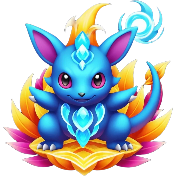 Elemental magical colorful exotic Pokémon-Fakémon-creature emoji