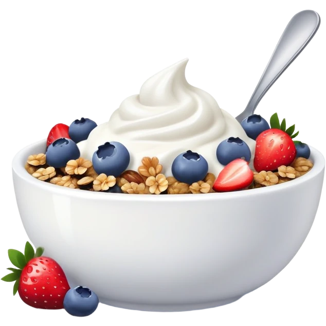 Yogurt and fruit bowl  emoji