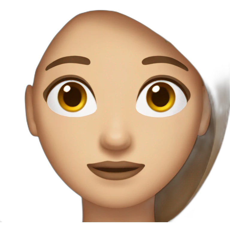 French crop mode shaved Brown Hair emoji emoji