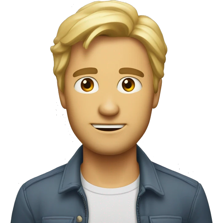 студент парень в белой каске с большим чертежом в руках emoji