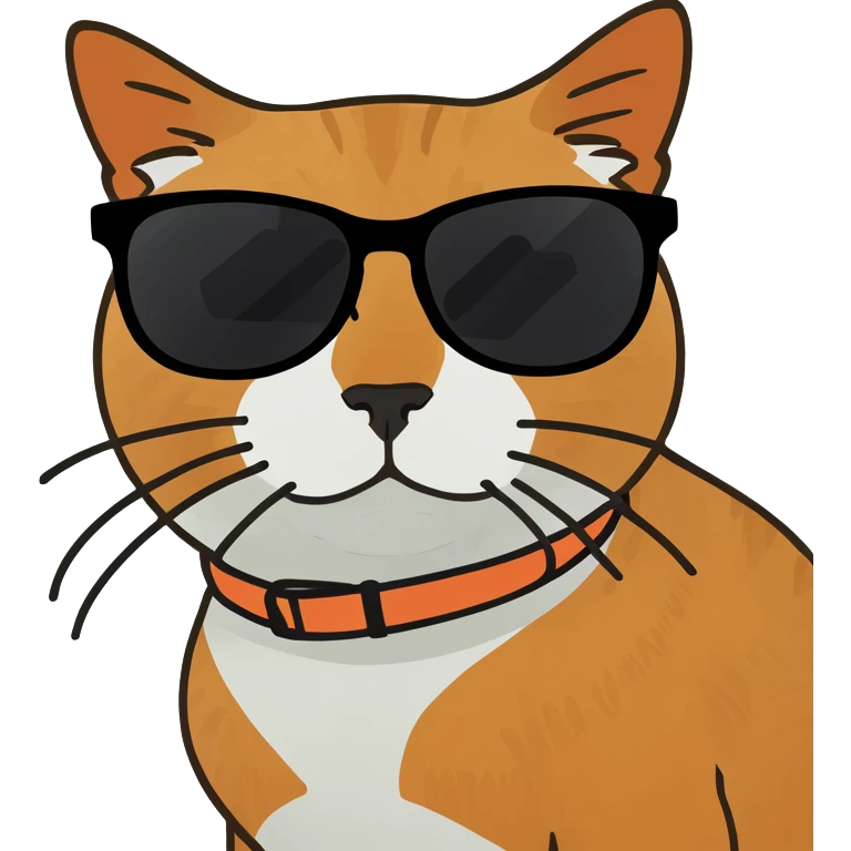 Cat with sunglasses emoji
