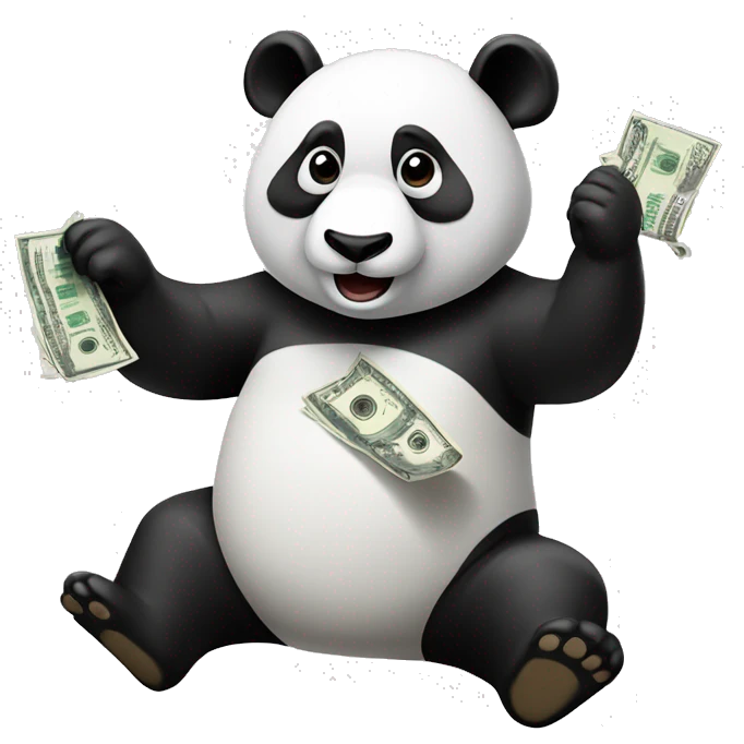 panda robando dinero emoji