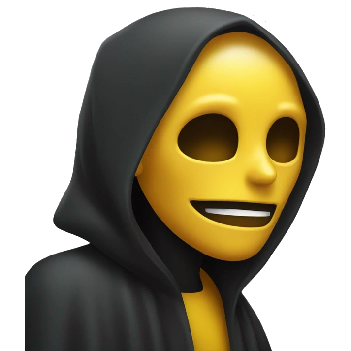 yellow lady emoji with no facial features except a grim reaper hand over her face emoji