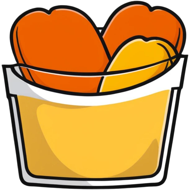 Chicken McNuggets with dipping sauce emoji