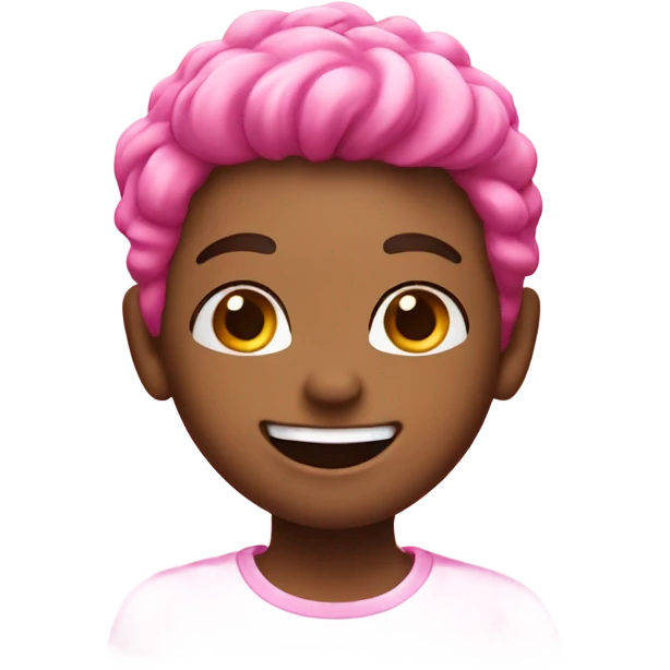 Happy and hart pink emoji