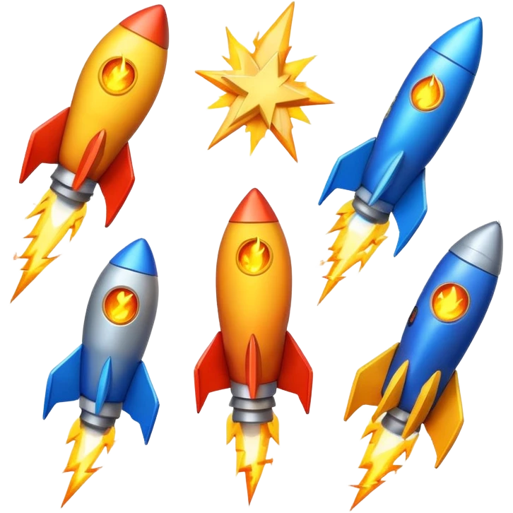 apple emojis with this 12x12: star, rocket, lightning, fire emoji