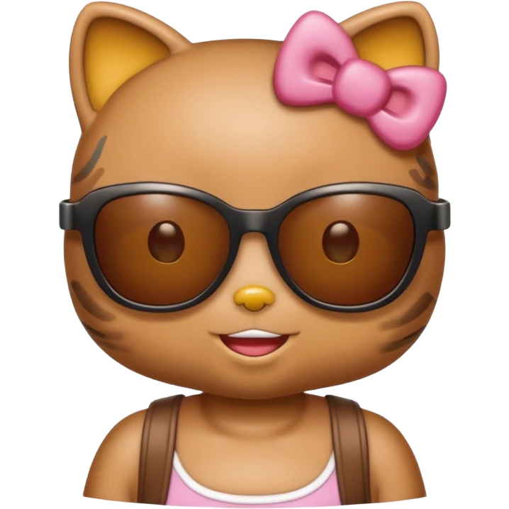 Tanning hello kitty emoji