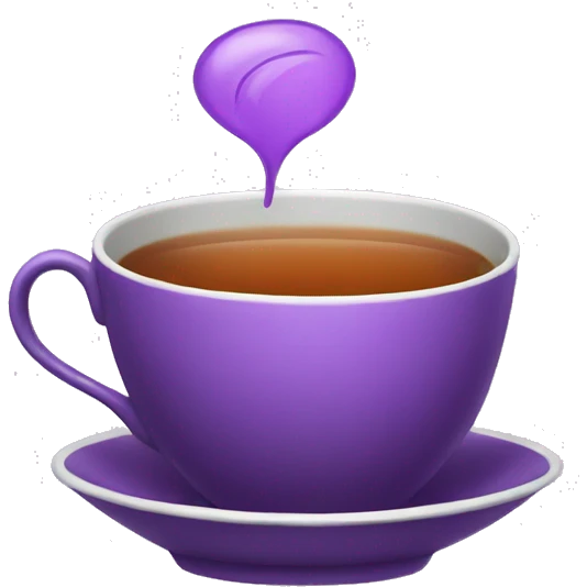 purple cup of tea emoji