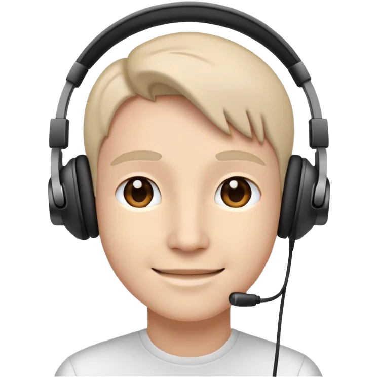 Satisfied face with headphones on emoji