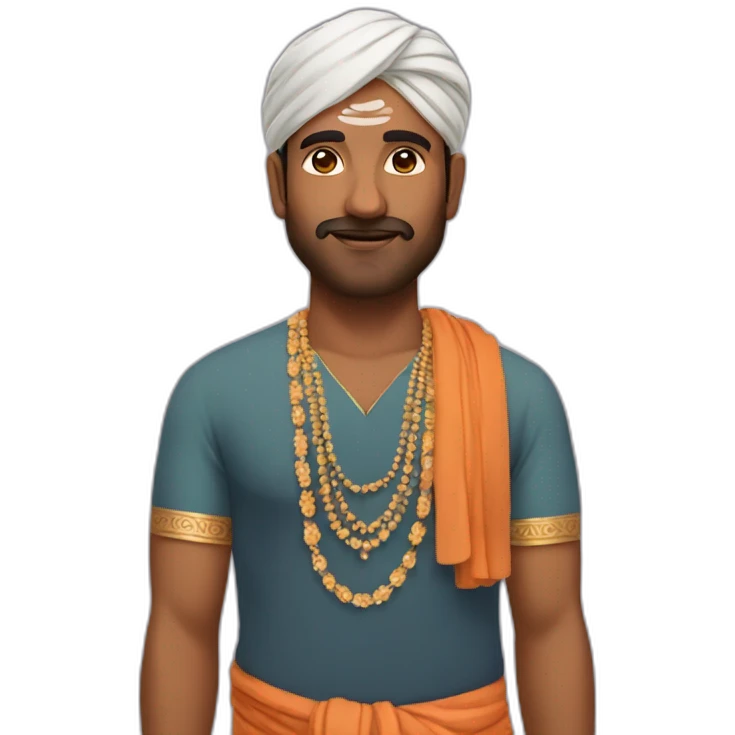 Indian man namaste emoji