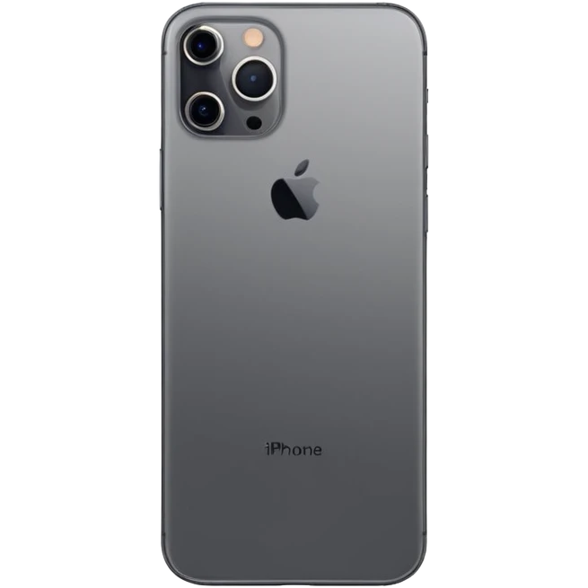 space gray iPhone 16 Pro, minimal background emoji